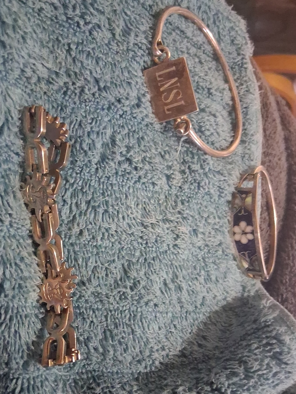 Lot Of 3 Vintage Stering Braclets, All Stamped 925, 2 Ounces